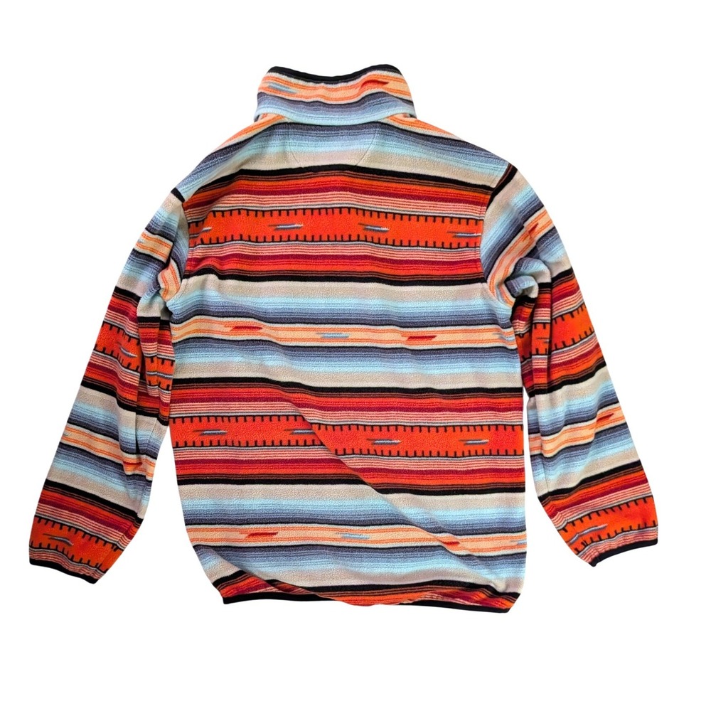 Cinch Men's Aztec Fleece Pullover Multi Color Southwestern Snap Mock Neck- S - Picture 3 of 7